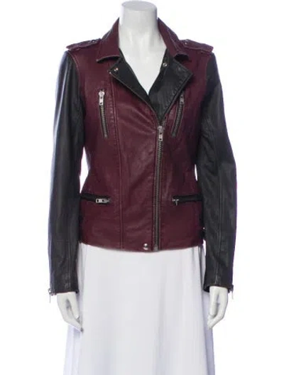 Pre-owned Iro Lamb Leather Biker Jacket In Multi
