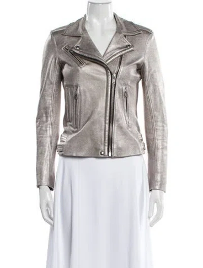 Pre-owned Iro Lamb Leather Biker Jacket In Multi