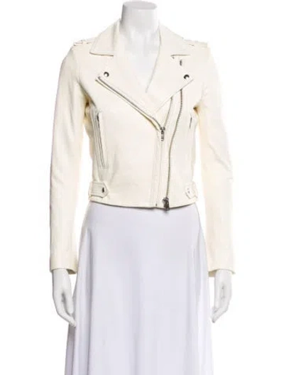 Pre-owned Iro Lamb Leather Biker Jacket In Neutral