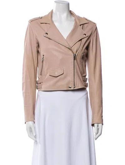 Pre-owned Iro Lamb Leather Biker Jacket In Neutral