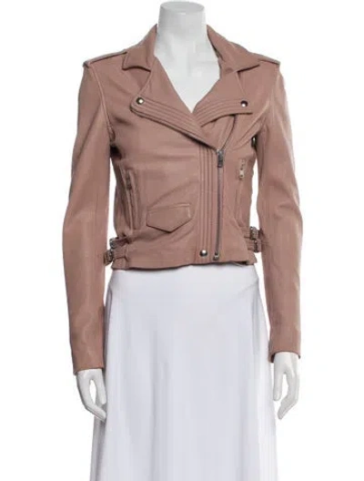 Pre-owned Iro Lamb Leather Biker Jacket In Neutral