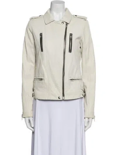 Pre-owned Iro Lamb Leather Biker Jacket In Neutral