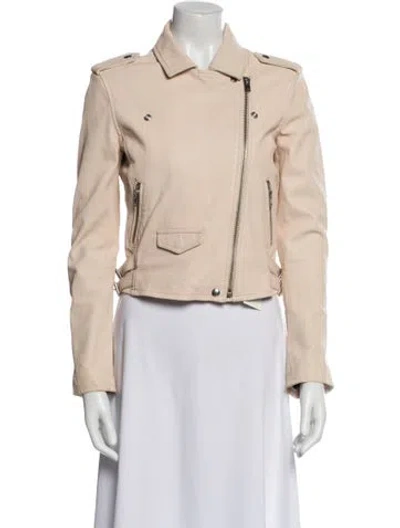 Pre-owned Iro Lamb Leather Biker Jacket In Neutral