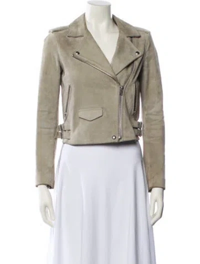 Pre-owned Iro Lamb Leather Biker Jacket In Neutral