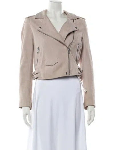 Pre-owned Iro Lamb Leather Biker Jacket In Neutral