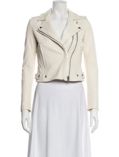 Pre-owned Iro Lamb Leather Biker Jacket In Neutral