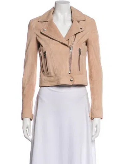 Pre-owned Iro Lamb Leather Biker Jacket In Neutral