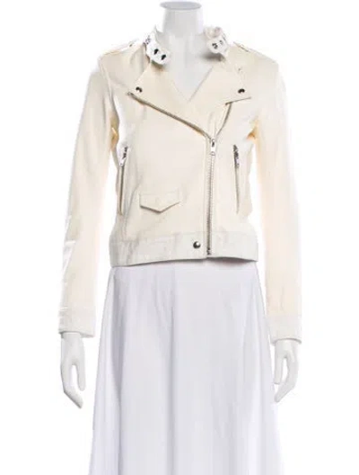 Pre-owned Iro Lamb Leather Biker Jacket In Neutral