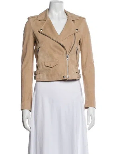 Pre-owned Iro Lamb Leather Biker Jacket In Neutral