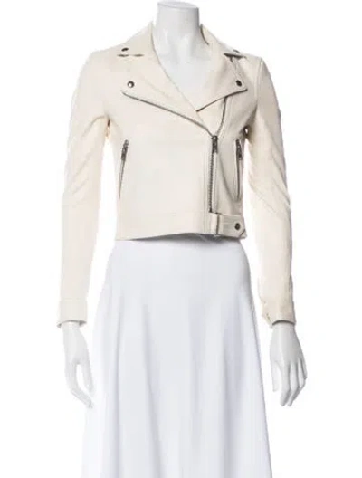 Pre-owned Iro Lamb Leather Biker Jacket In Neutral