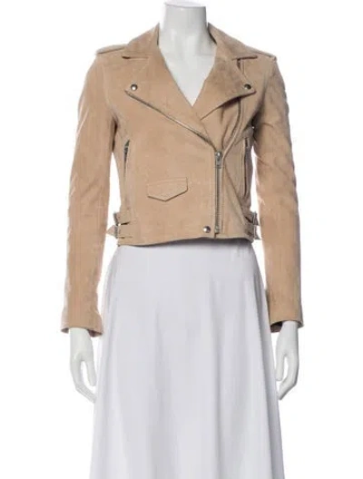 Pre-owned Iro Lamb Leather Biker Jacket In Neutral