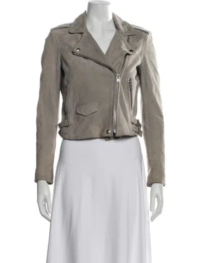 Pre-owned Iro Lamb Leather Biker Jacket In Neutral