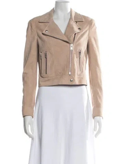 Pre-owned Iro Lamb Leather Biker Jacket In Neutral