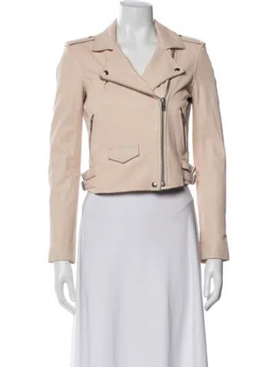Pre-owned Iro Lamb Leather Biker Jacket In Neutral