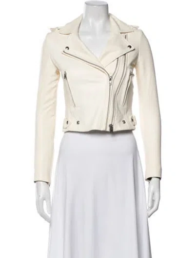Pre-owned Iro Lamb Leather Biker Jacket In Neutral