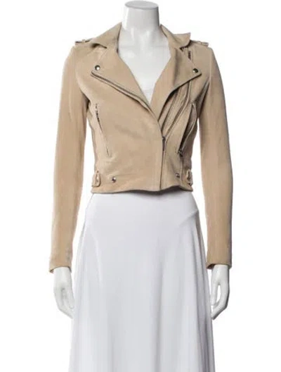 Pre-owned Iro Lamb Leather Biker Jacket In Neutral