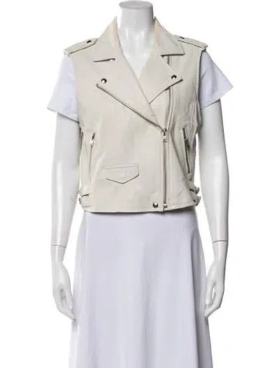 Pre-owned Iro Lamb Leather Biker Jacket In Neutral
