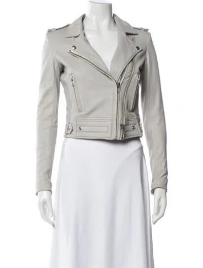 Pre-owned Iro Lamb Leather Biker Jacket In Neutrals