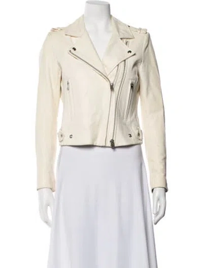 Pre-owned Iro Lamb Leather Biker Jacket In Neutrals