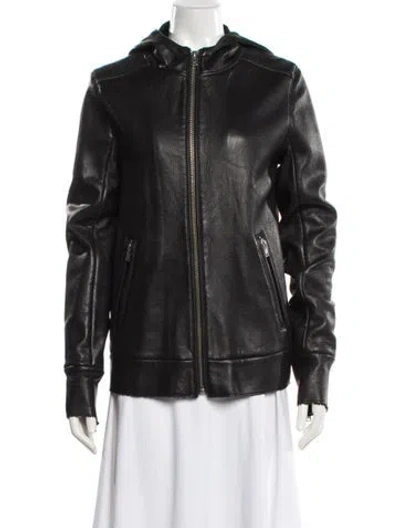 Pre-owned Iro Lamb Leather Biker Jacket W/ Tags In Black