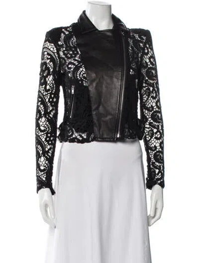 Pre-owned Iro Lamb Leather Biker Jacket W/ Tags In Black