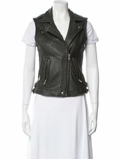 Pre-owned Iro Lamb Leather Biker Jacket In White