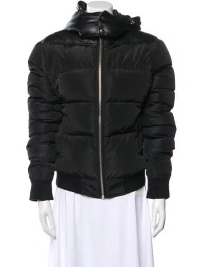 Pre-owned Iro Lamb Leather Down Jacket In Black