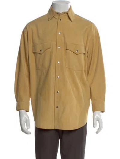 Pre-owned Iro Lamb Leather Long Sleeve Shirt In Neutral