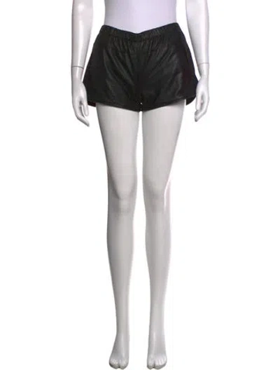 Pre-owned Iro Lamb Leather Mini Shorts In Black