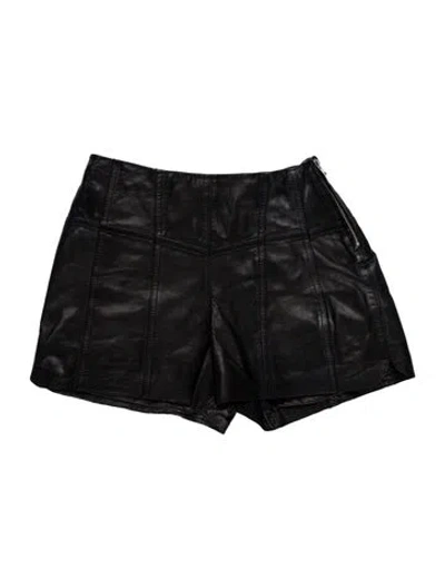 Pre-owned Iro Lamb Leather Mini Shorts In Gray