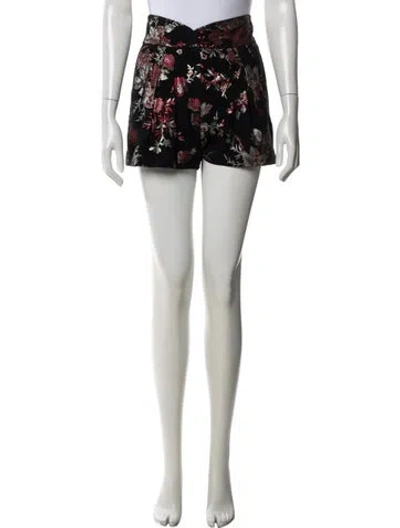 Pre-owned Iro Lamb Leather Mini Shorts In Grey/metallic