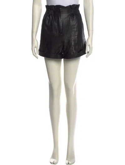 Pre-owned Iro Lamb Leather Mini Shorts In Neutral