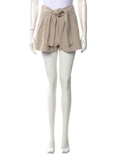 Pre-owned Iro Lamb Leather Mini Shorts In Neutral