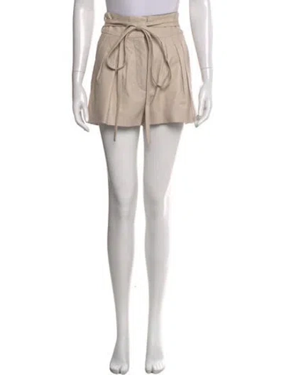 Pre-owned Iro Lamb Leather Mini Shorts In Pink