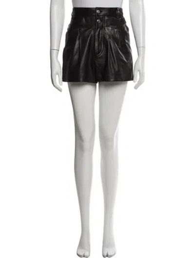 Pre-owned Iro Lamb Leather Mini Shorts In White