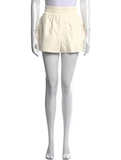 Pre-owned Iro Lamb Leather Mini Shorts In White