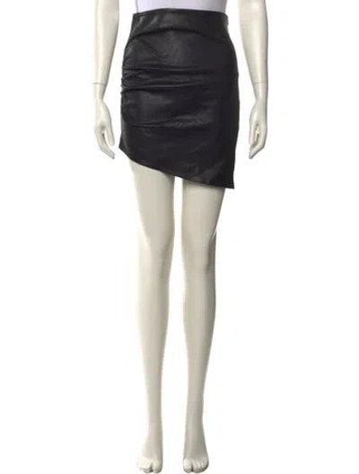 Pre-owned Iro Lamb Leather Mini Skirt In Neutral