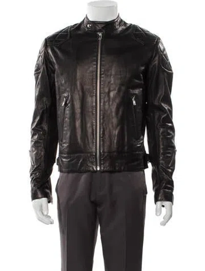 Pre-owned Iro Lamb Leather Moto Jacket In Black