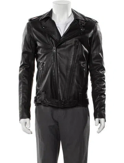 Pre-owned Iro Lamb Leather Moto Jacket W/ Tags In Black