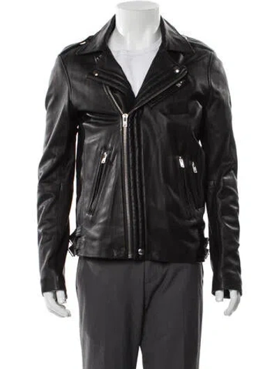 Pre-owned Iro Lamb Leather Moto Jacket W/ Tags In Black