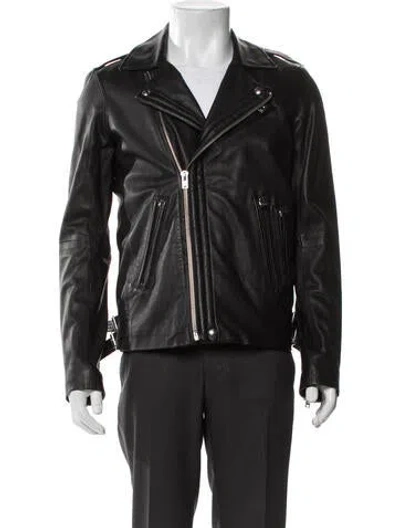 Pre-owned Iro Lamb Leather Moto Jacket W/ Tags In Black