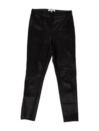 Pre-owned Iro Lamb Leather Skinny Leg Pants In Black