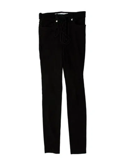 Pre-owned Iro Lamb Leather Skinny Leg Pants In Black