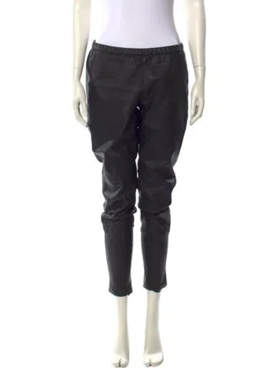 Pre-owned Iro Lamb Leather Skinny Leg Pants In Black
