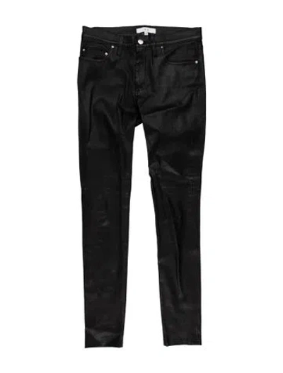 Pre-owned Iro Lamb Leather Skinny Leg Pants In Black