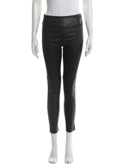 Pre-owned Iro Lamb Leather Skinny Leg Pants In Black