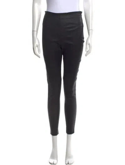 Pre-owned Iro Lamb Leather Skinny Leg Pants In Black