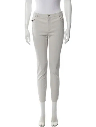 Pre-owned Iro Lamb Leather Skinny Leg Pants In Neutral