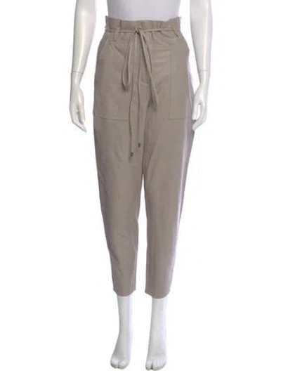 Pre-owned Iro Lamb Leather Skinny Leg Pants In Neutral