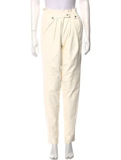 Pre-owned Iro Lamb Leather Skinny Leg Pants In Neutral